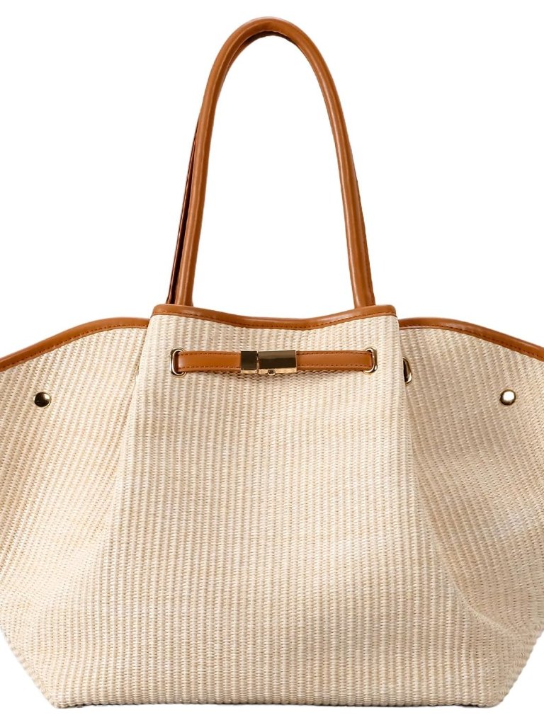 Straw Tote Bags For Women, Large Summer Straw Purses And Handbags Shoulder Woven